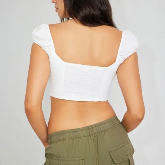 NWOT Garage White Hook & Eye Bustier Top (Small) - Picture 4 of 8